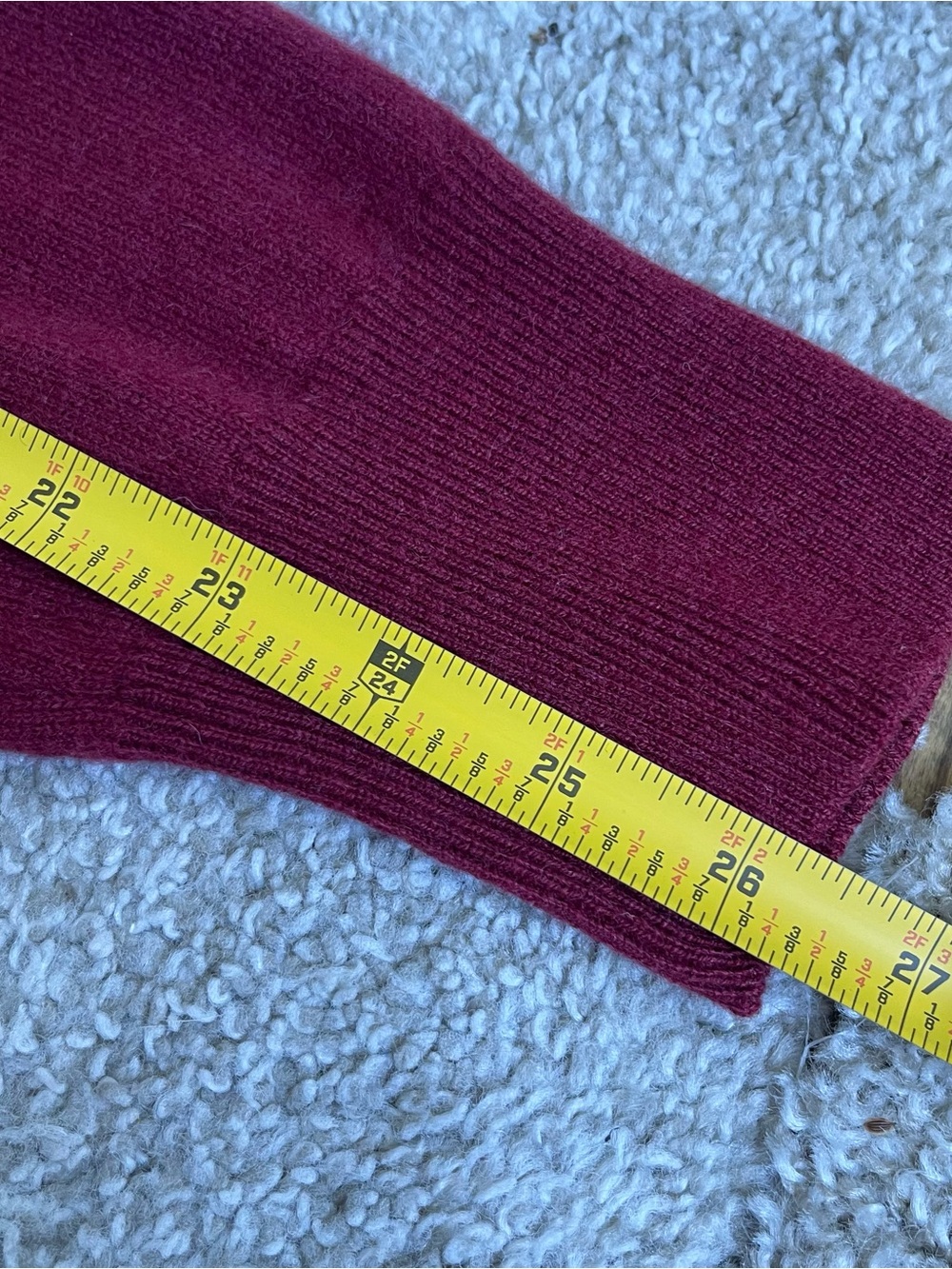 J. Crew Luxury Cashmere Sweater Womens Size XXL Burgundy Holiday Money - Picture 8 of 9